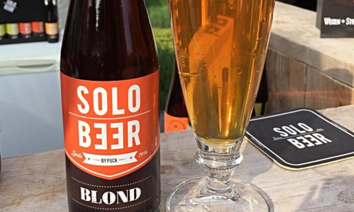 Solo Blond Ale fles en glas
